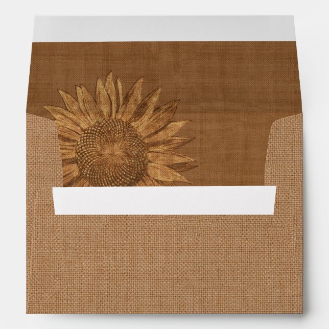 Autumn Sunflower Invitation Envelope (Back (Bottom))