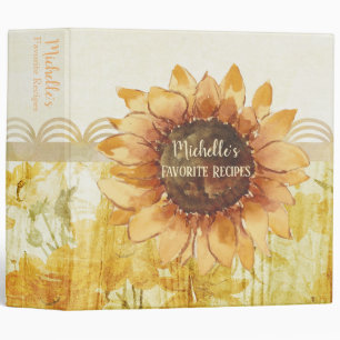 Autumn Sunflower Recipe Binder