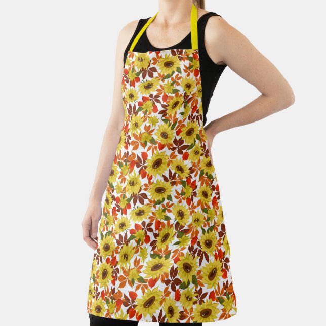 Autumn Sunflowers Apron (Insitu)