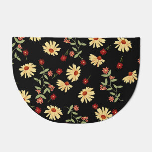 Autumn Sunflowers: Red-Orange Harmony. Doormat