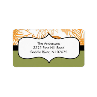 Autumn Sunflowers Return Address Label