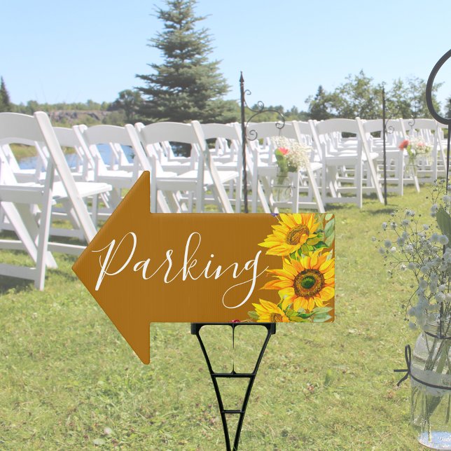 Autumn Sunflowers Wedding Parking Sign (Creator Uploaded)