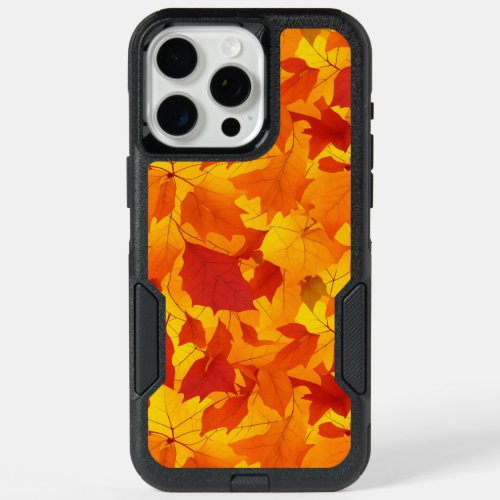 Autumn sunny shiny leaves design iPhone 15 pro max case