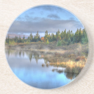 Autumn Sunrise at Moosehead Lake Maine Drink Coaster