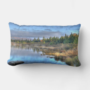 Autumn Sunrise at Moosehead Lake Maine Lumbar Pillow