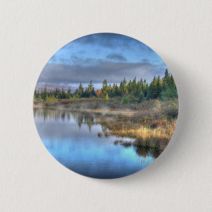 Autumn Sunrise at Moosehead Lake Maine Pinback Button