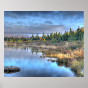 Autumn Sunrise at Moosehead Lake Maine Poster