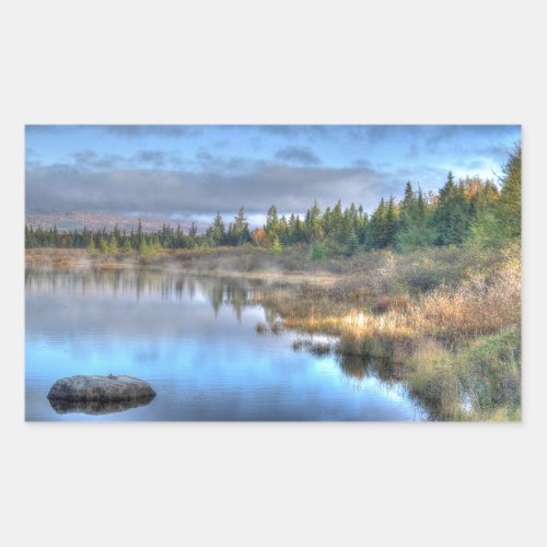 Autumn Sunrise at Moosehead Lake Maine Rectangular Sticker