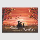 Autumn Sunset Always Thankful Card Magnet (Front)