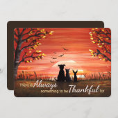 Autumn Sunset Always Thankful Flat Card (Front/Back)