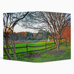 Autumn Sunset by Shirley Taylor 3 Ring Binder