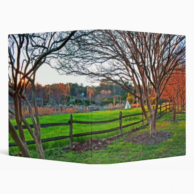 Autumn Sunset by Shirley Taylor 3 Ring Binder (Background)