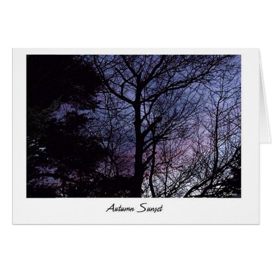 Autumn Sunset Card (Front Horizontal)