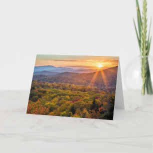 Autumn Sunset from Beacon Heights Card