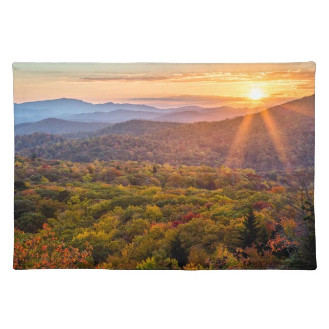Autumn Sunset from Beacon Heights Cloth Placemat (Front)