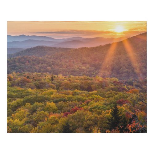 Autumn Sunset from Beacon Heights Faux Canvas Print
