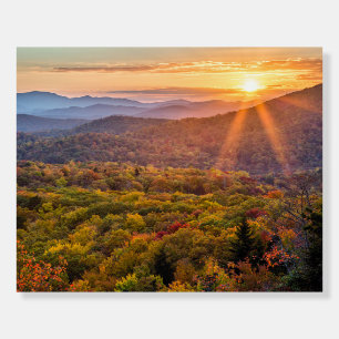Autumn Sunset from Beacon Heights Foam Board
