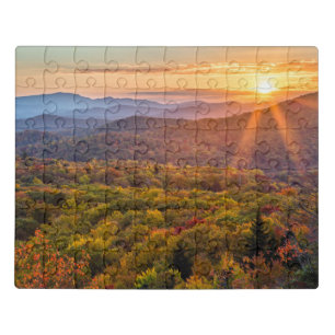Autumn Sunset from Beacon Heights Jigsaw Puzzle
