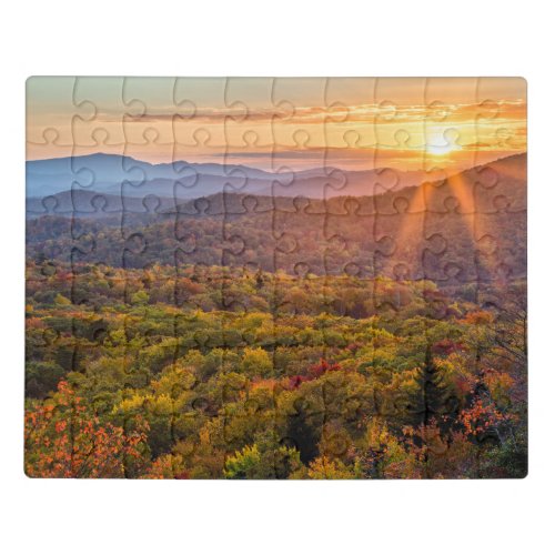 Autumn Sunset from Beacon Heights Jigsaw Puzzle
