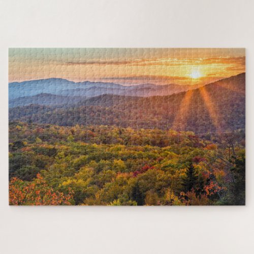 Autumn Sunset from Beacon Heights Jigsaw Puzzle