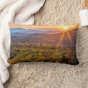 Autumn Sunset from Beacon Heights Lumbar Pillow