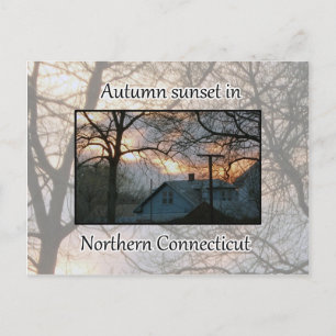 Autumn Sunset in Northern Connecticut Postcard