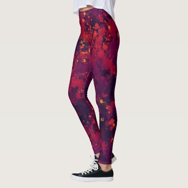 Autumn Sunset Ladies Leggings (Left)