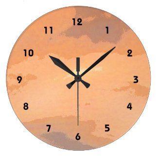 Autumn Sunset Large Clock