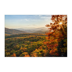 Autumn Sunset North Carolina Acrylic Print