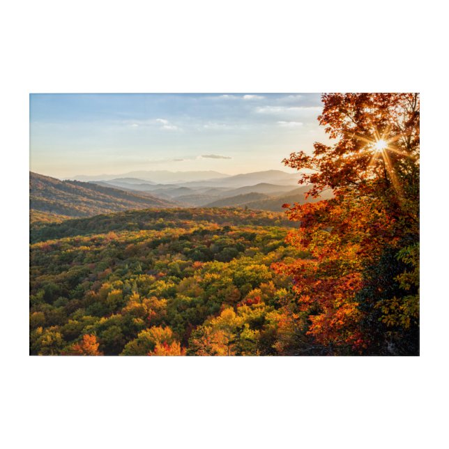 Autumn Sunset | North Carolina Acrylic Print (Front)