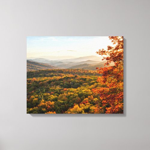 Autumn Sunset  North Carolina Canvas Print