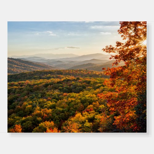 Autumn Sunset  North Carolina Foam Board