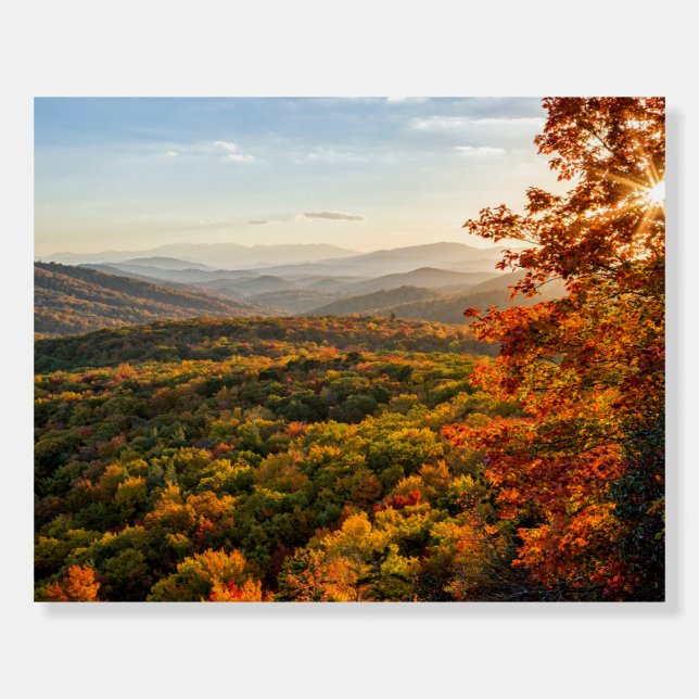 Autumn Sunset | North Carolina Foam Board (Front)