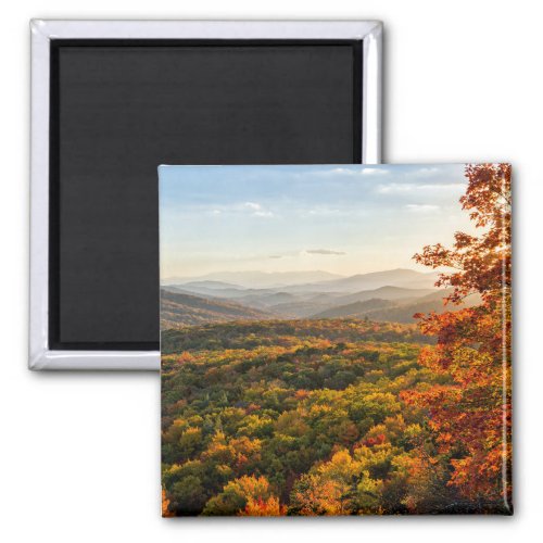 Autumn Sunset  North Carolina Magnet