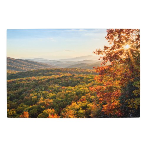 Autumn Sunset  North Carolina Metal Print