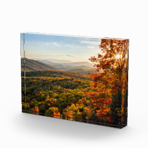 Autumn Sunset   North Carolina Photo Block