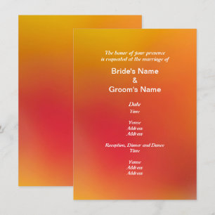 Autumn Sunset Orange Blend Wedding Invitation