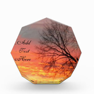 Autumn Sunset Photo block in Acrylic
