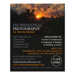 Autumn Sunset, Photography, Photographer Hire Flyer