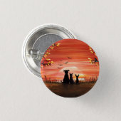 Autumn Sunset Pinback Button (Front & Back)