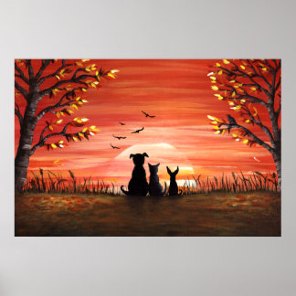 Autumn Sunset Poster