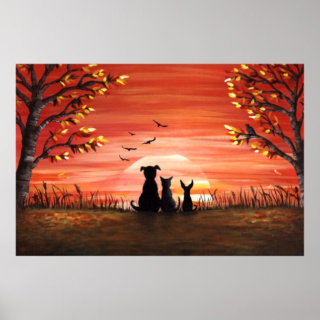 Autumn Sunset Poster (Front)