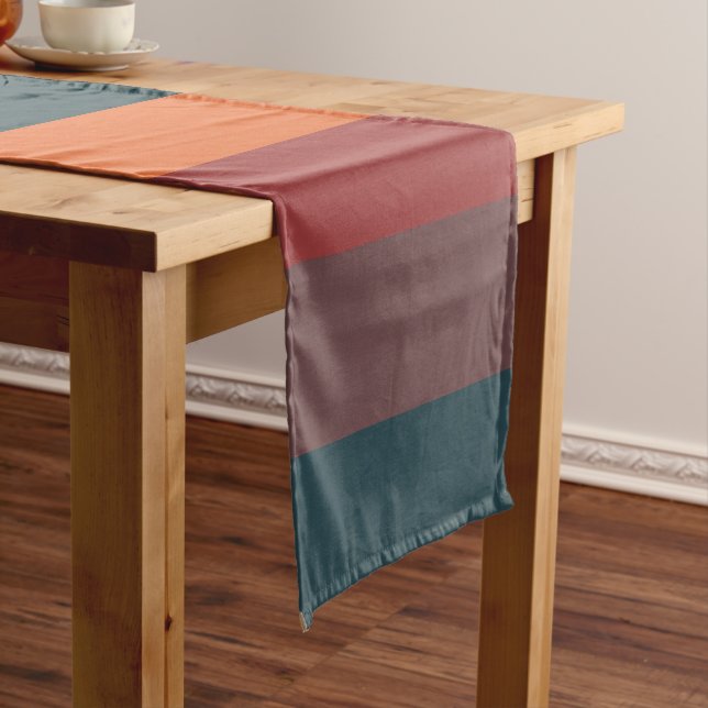 Autumn Sunset Stripes Long Table Runner (In Situ)