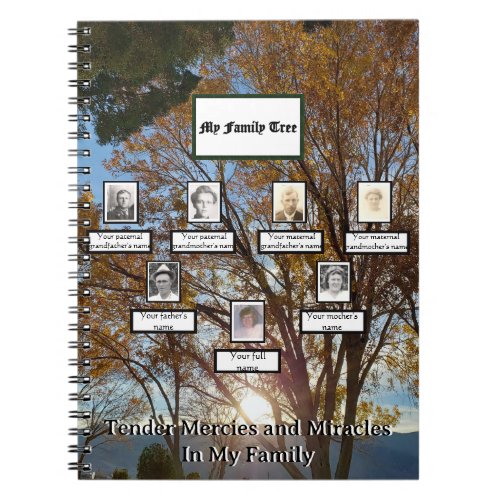 Autumn Sunset Three Generation Mercies Miracles Notebook