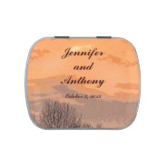 Autumn Sunset Wedding Favor Jelly Belly Candy Tin at Zazzle