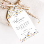 Autumn Sunshine Elegant Wildflower Wedding Welcome Gift Tags<br><div class="desc">These autumn sunshine elegant wildflower wedding welcome gift tags are perfect for a rustic wedding. The design features multiple watercolor purple,  violet,  yellow flowers,  burgundy buds and olive green foliage beautifully grouped into bouquets.

These tags are perfect for hotel guest welcome bags and destination weddings.</div>