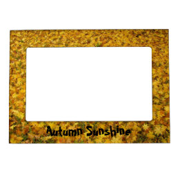 Autumn Sunshine Gold Leaves with Quote Magnetic Frame