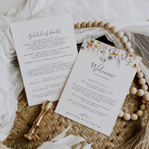 Autumn Sunshine Wildflower Wedding Welcome Letter