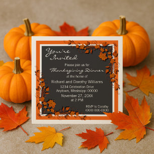 Autumn Swirls Thanksgiving Invite