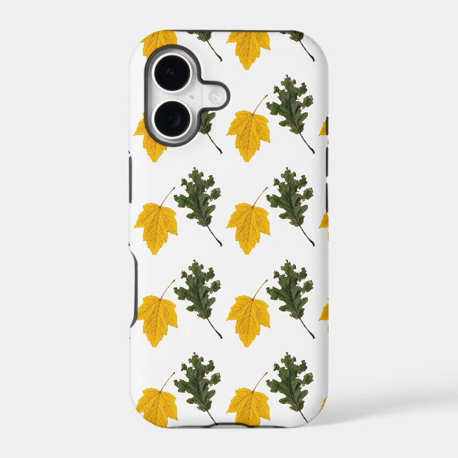 Autumn Symmetry Leaf Pattern Iphone Case (Back)